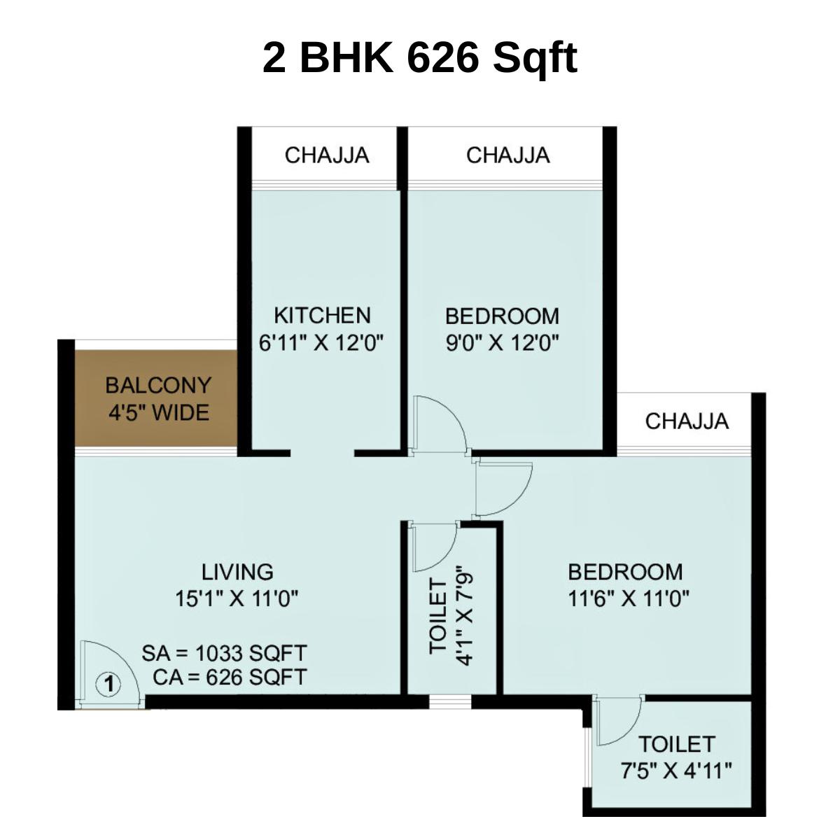 1 BHK Type A